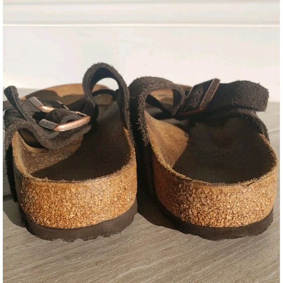 Birkenstock Womens ARIZONA Brown Suede Leather Sandals Sz 40 /US 9 - Picture 4 of 10